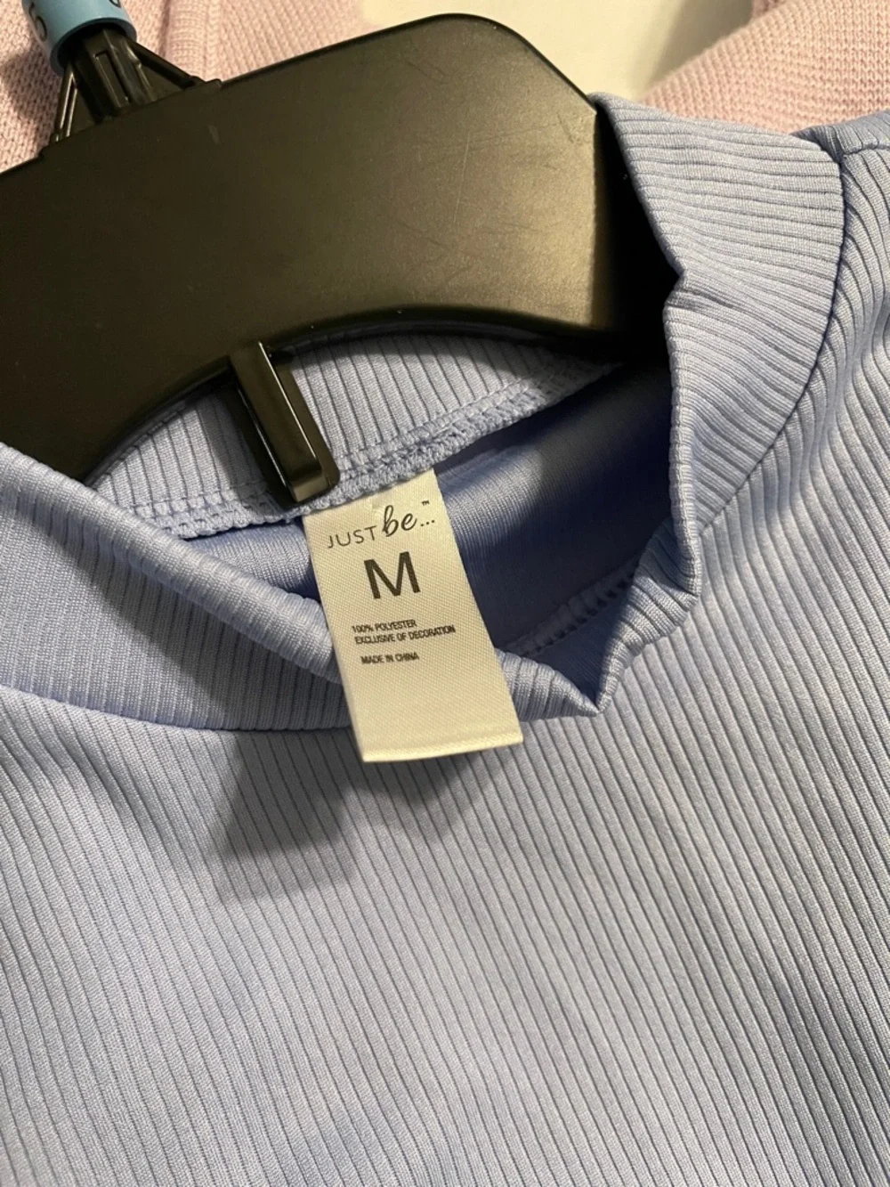 Just Be Lavender Mock Neck Short Sleeve Top - Picture 4 of 4